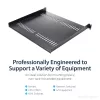 StarTech.com 1U Server Rack Shelf – Universal Vented Rack Mount Cantilever Tray für 19 Zoll Netzwerk-Equipment-Rack & Schrank – Hochbelastbarer Stahl – Tragfähigkeit 44lb/20kg – 16 Zoll tiefes Regal, Schwarz