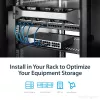 StarTech.com 1U Server Rack Shelf – Universal Vented Rack Mount Cantilever Tray für 19 Zoll Netzwerk-Equipment-Rack & Schrank – Hochbelastbarer Stahl – Tragfähigkeit 44lb/20kg – 16 Zoll tiefes Regal, Schwarz