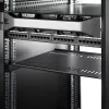 StarTech.com 1U Server Rack Shelf – Universal Vented Rack Mount Cantilever Tray für 19 Zoll Netzwerk-Equipment-Rack & Schrank – Hochbelastbarer Stahl – Tragfähigkeit 44lb/20kg – 16 Zoll tiefes Regal, Schwarz