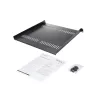 StarTech.com 1U Server Rack Shelf – Universal Vented Rack Mount Cantilever Tray für 19 Zoll Netzwerk-Equipment-Rack & Schrank – Hochbelastbarer Stahl – Tragfähigkeit 44lb/20kg – 16 Zoll tiefes Regal, Schwarz