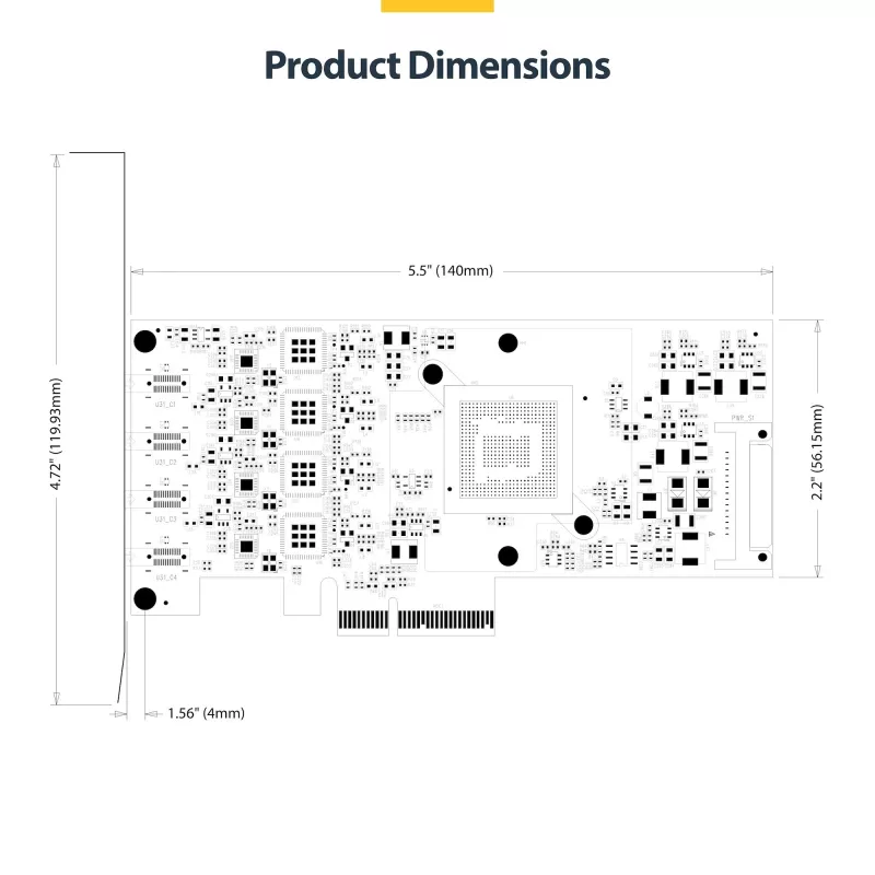 StarTech.com 4-Port USB Type-C PCIe Karte, USB 3.2 10Gbps, USB-C PCI Express Erweiterungskarte, 4x unabhängige USB-Controller, Windows/Linux/macOS, TAA-konform