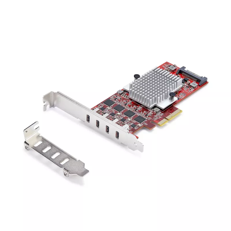 StarTech.com 4-Port USB Type-C PCIe Karte, USB 3.2 10Gbps, USB-C PCI Express Erweiterungskarte, 4x unabhängige USB-Controller, Windows/Linux/macOS, TAA-konform
