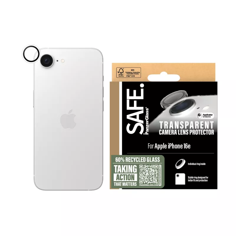 PanzerGlass SAFE. by ® Kamera-Linsenschutz Transparent iPhone 17e | 16e
