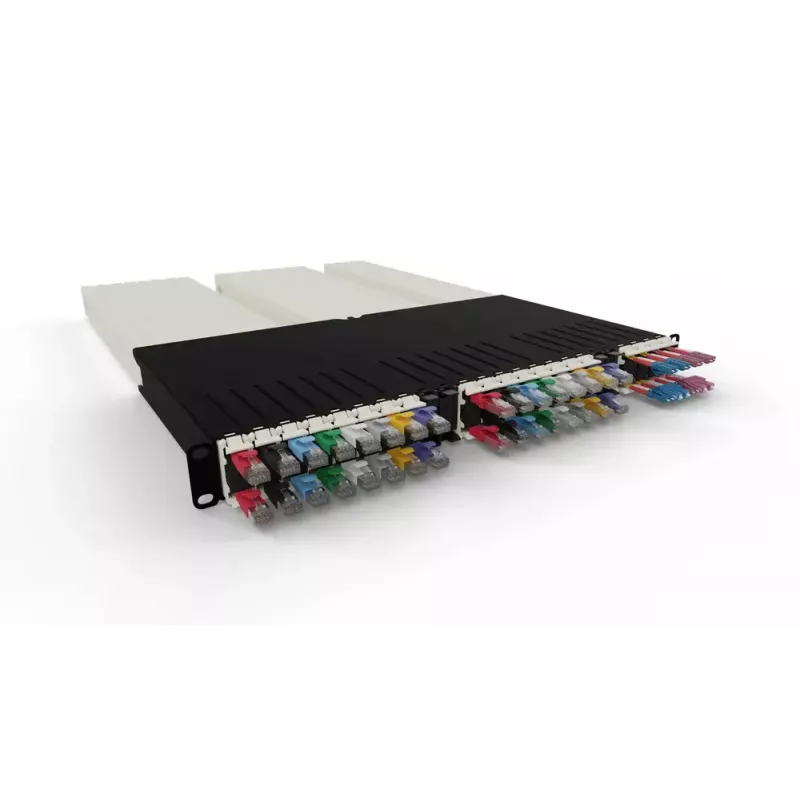 PATCHBOX .one Kassette 8RU UTP Grau Kabel 0,8m Cat6a