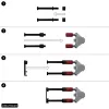 Kabelmanagement-Panel PATCHBOX Patchcatch Solo 24er-Pack Schwarz Rot