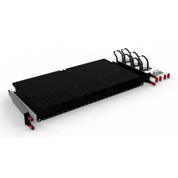 Kabelmanagement-Panel PATCHBOX One PONEFRAME 19 Zoll Schwarz