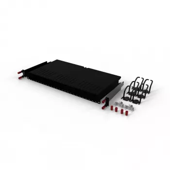 Kabelmanagement-Panel PATCHBOX One PONEFRAME 19 Zoll Schwarz