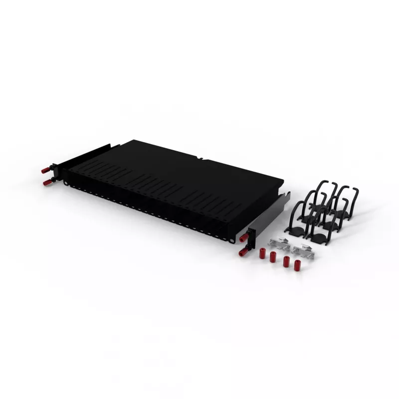 Kabelmanagement-Panel PATCHBOX One PONEFRAME 19 Zoll Schwarz