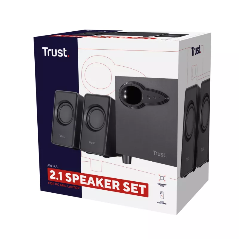 Trust Avora 2.1 Lautsprecherset 9 W PC Schwarz 2.1 Kanäle 2-Wege