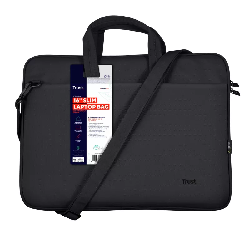 Trust Bologna 40,6 cm (16 Zoll) Toploader-Tasche Schwarz
