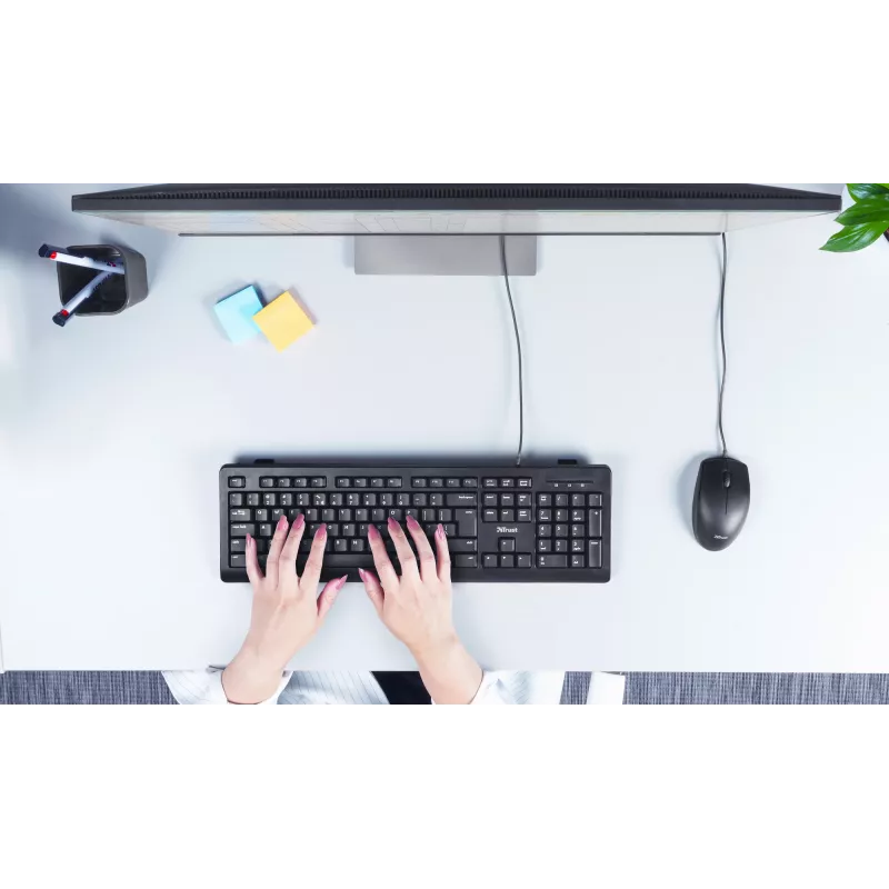 Trust TK-150 Tastatur Büro USB QWERTZ Deutsch Schwarz