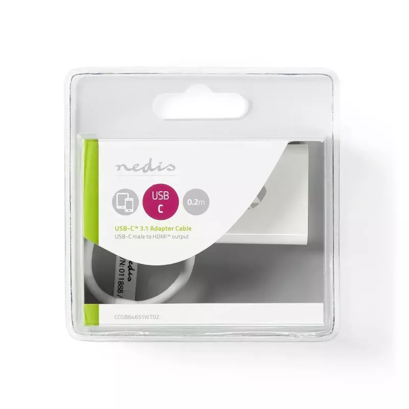 USB-Grafikadapter Nedis CCGB64651WT02 3840 x 2160 Pixel Weiß