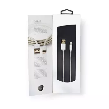 Handykabel Nedis CCTB39300AL10 Aluminium 1 m USB A Lightning