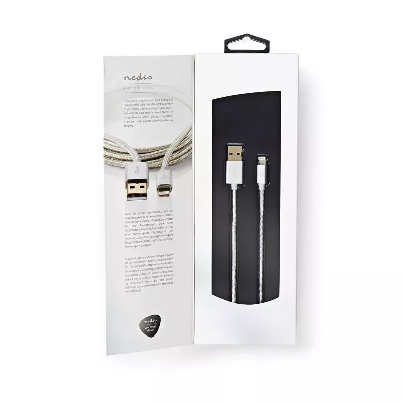 Mobiles Telefonkabel Nedis CCTB39300AL30 Aluminium 3 m USB A Lightning