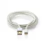 Mobiles Telefonkabel Nedis CCTB39300AL30 Aluminium 3 m USB A Lightning