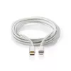 Lightning-Kabel Nedis CCTB39650AL10 1m Aluminium USB C