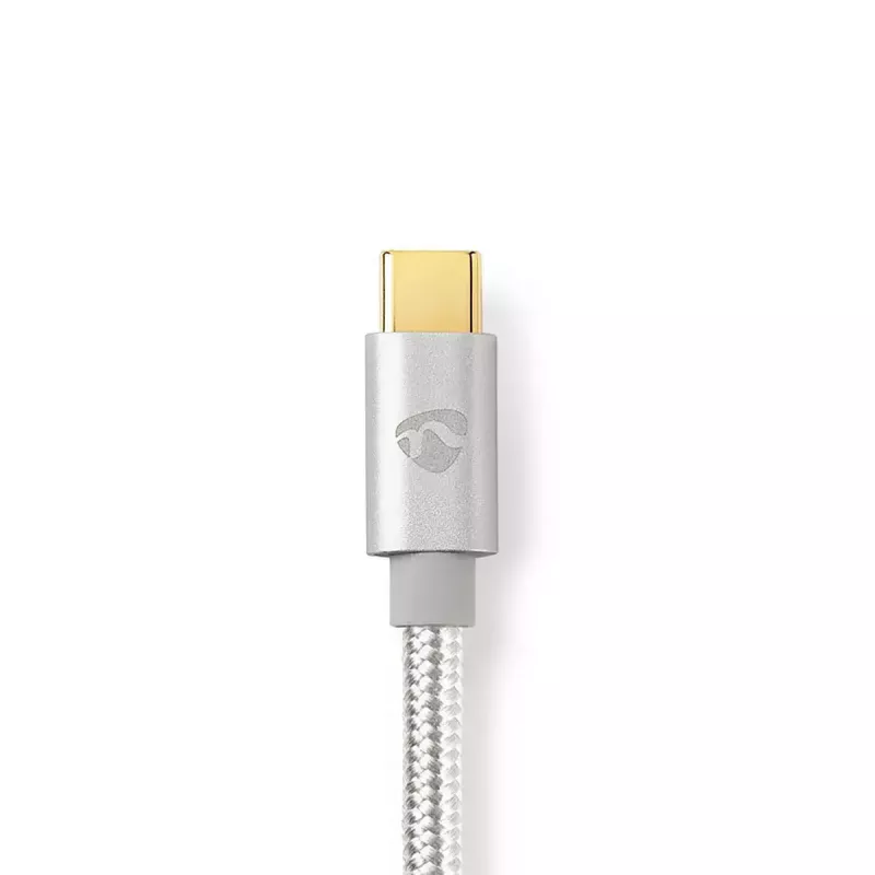 Lightning-Kabel Nedis CCTB39650AL20 2m USB-C Aluminium