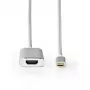 Nedis CCTB64680AL20 Videokabel-Adapter 2 m HDMI Typ A USB Typ-C Silber