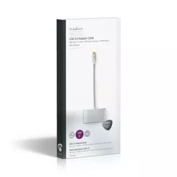 Laptop-Dock Nedis CCTB64760AL02 Aluminium 0,2-m-Kabel 5 Mbit/s