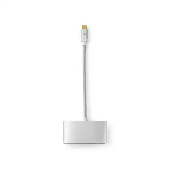 Laptop-Dock Nedis CCTB64760AL02 Aluminium 0,2-m-Kabel 5 Mbit/s