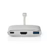 Laptop-Dock Nedis CCTB64765AL02 Silber 5 Gbit/s