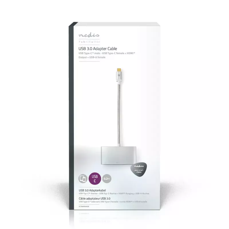 Laptop-Dock Nedis CCTB64765AL02 Silber 5 Gbit/s