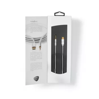 Audiokabel Nedis CCTB65940AL10 1 m USB-C auf 3,5 mm Aluminium