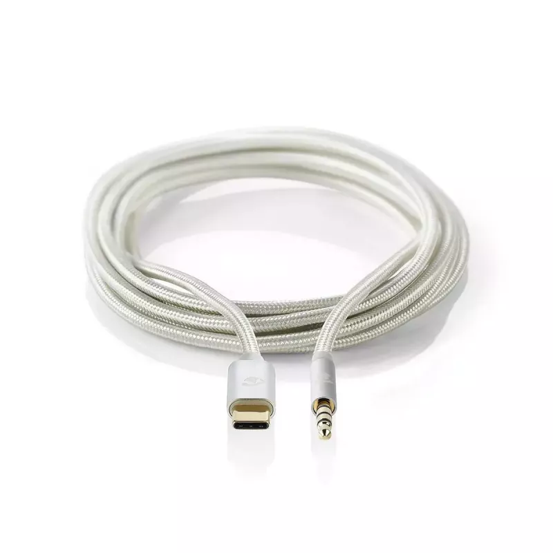 Audiokabel Nedis CCTB65940AL10 1 m USB-C auf 3,5 mm Aluminium