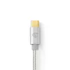 Audiokabel Nedis CCTB65940AL10 1 m USB-C auf 3,5 mm Aluminium