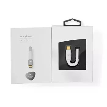 Audiokabel Nedis CCTB65950AL008 3,5mm Buchse auf USB Stecker 0,08m Aluminium