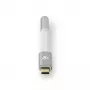 Audiokabel Nedis CCTB65950AL008 3,5mm Buchse auf USB Stecker 0,08m Aluminium