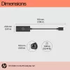 HP USB-C auf RJ45 Adapter G2, Kabelgebunden, USB Typ-C, Schwarz, China, Zuhause, Windows 10, Windows 11