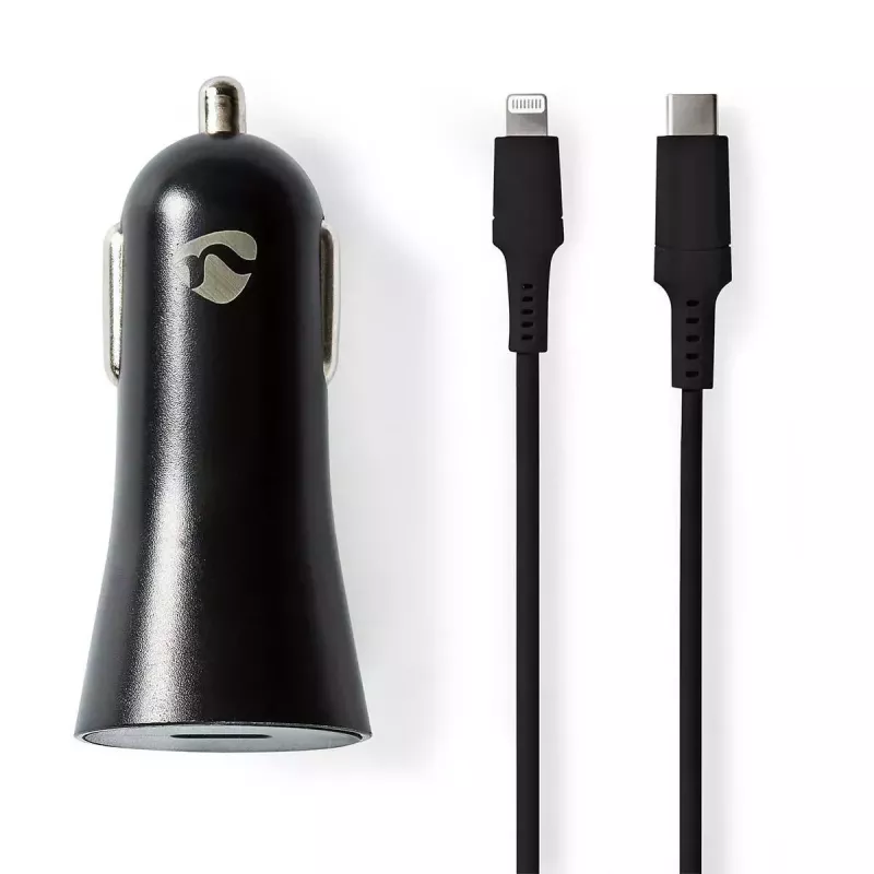 Ladegerät für Mobilgeräte Nedis CCPDL20W111BK Universal Schwarz Zigarettenanzünder Auto 12–24V