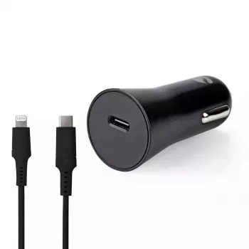 Ladegerät für Mobilgeräte Nedis CCPDL20W111BK Universal Schwarz Zigarettenanzünder Auto 12–24V