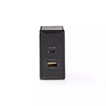 Mobiles Gerät Ladegerät Nedis WCPD45W100BK Universal Schwarz USB Innenbereich