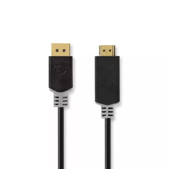 Videokabel-Adapter Nedis CCBW37100AT10 1m DisplayPort auf HDMI Schwarz