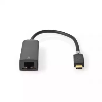 Nedis USB-Netzwerkadapter CCBW64952AT02 Kabelgebunden USB Typ-C Ethernet 1000 Mbit/s Schwarz