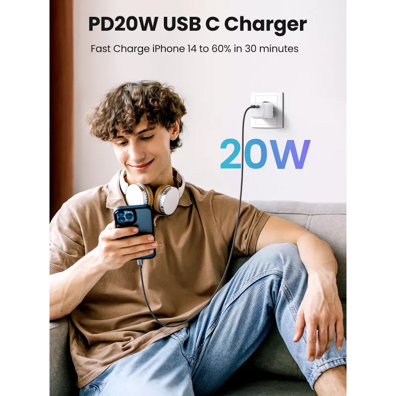 Innenladegerät Ugreen 15324 Universal Weiß AC 1 USB Typ-C Anschluss
