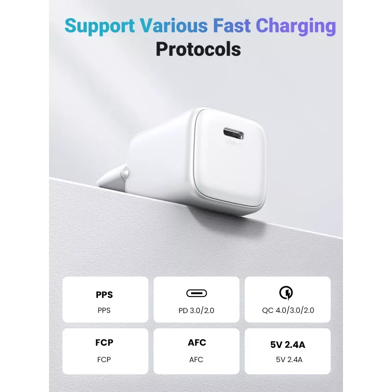 Innenladegerät Ugreen 15324 Universal Weiß AC 1 USB Typ-C Anschluss