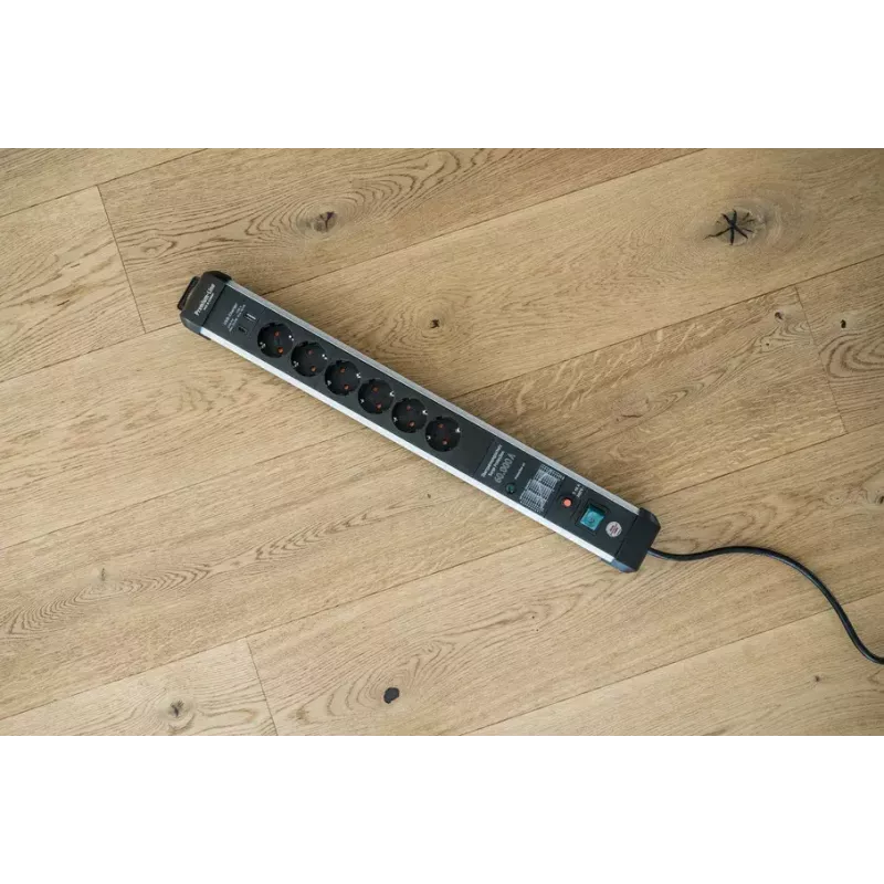 Power Extension Brennenstuhl 1391010620 3m 6 AC-Ausgänge Indoor Schwarz Silber