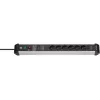 Power Extension Brennenstuhl 1391010620 3m 6 AC-Ausgänge Indoor Schwarz Silber