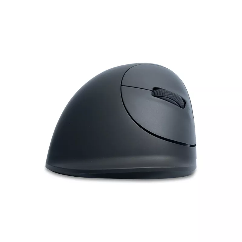 R-Go Tools Vertikale Maus R-Go HE Basic, ergonomische Maus, mittelgroß (Handgröße ≥ 185 mm), rechtshändig, Bluetooth, grau