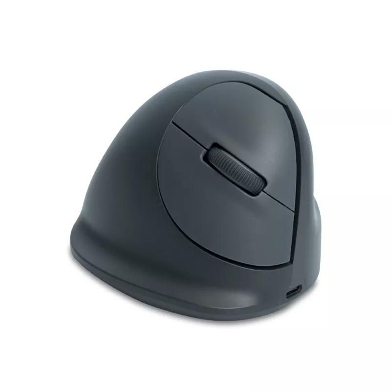 R-Go Tools Vertikale Maus R-Go HE Basic, ergonomische Maus, mittelgroß (Handgröße ≥ 185 mm), rechtshändig, Bluetooth, grau