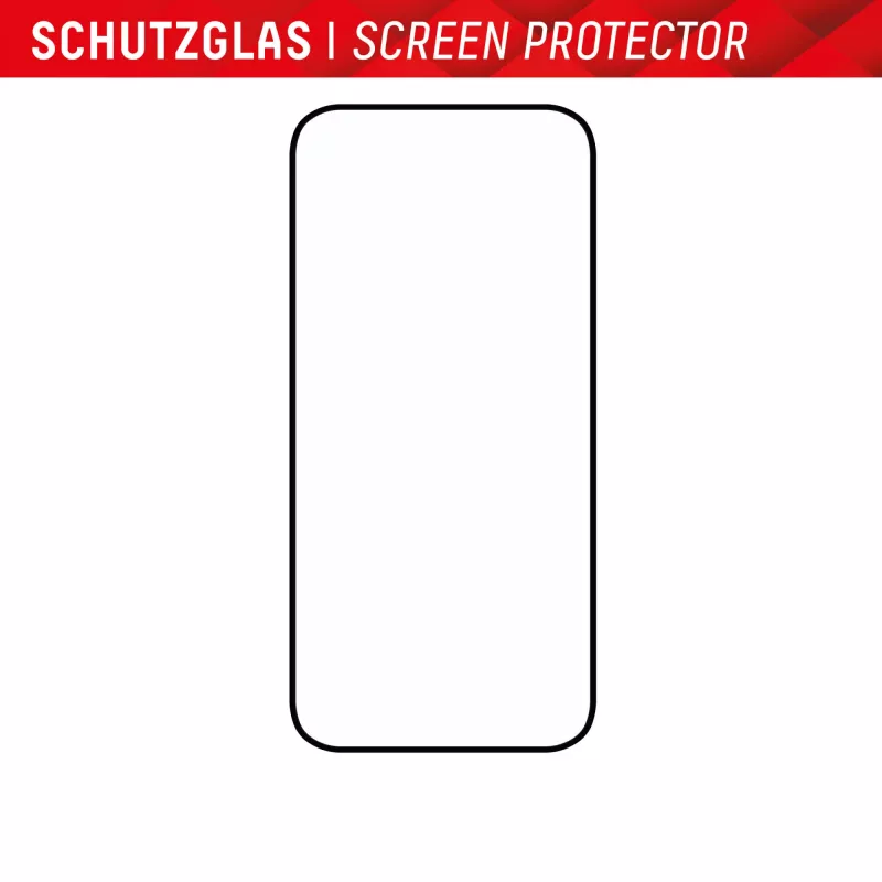 Displex Full Cover Screen Protector (10H) für Apple iPhone 15 Plus/15 Pro Max, Eco-Montagerahmen, Vollabdeckung
