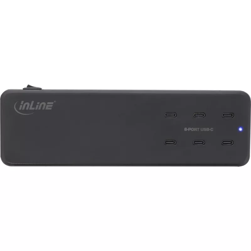 InLine Multiport-Netzteil, Ladegerät, 6x USB-C, PD 3.0, GaN, schwarz