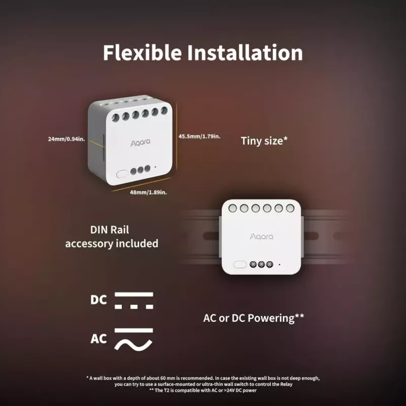 Smart Home Dual-Relais-Modul, Aqara DCM-K01, 2-Kanal-Steuerung