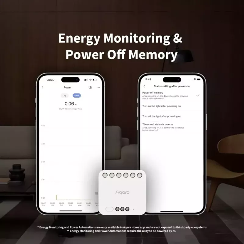 Smart Home Dual-Relais-Modul, Aqara DCM-K01, 2-Kanal-Steuerung