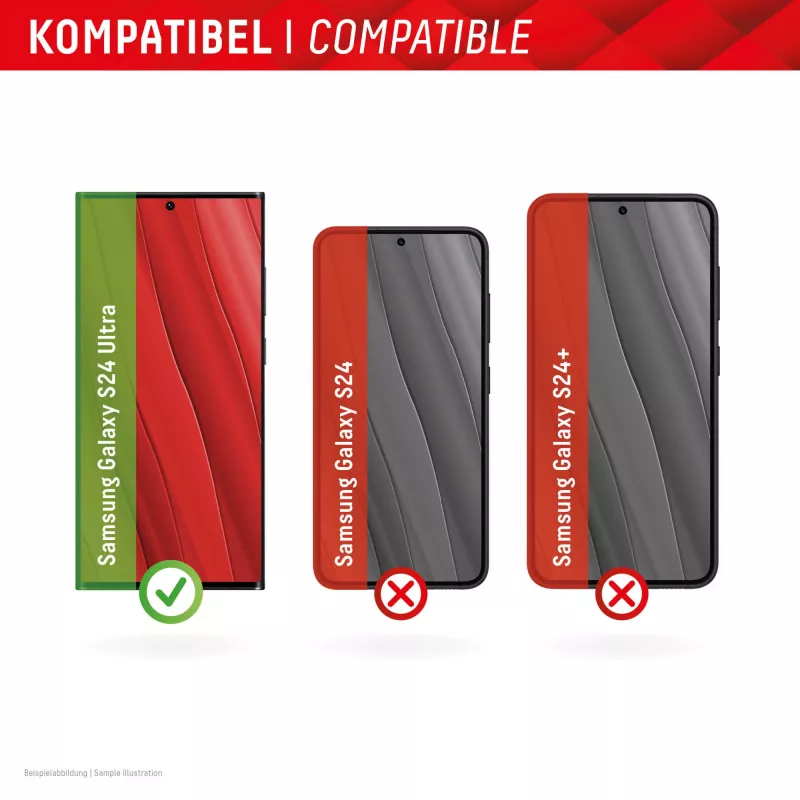 Displex Full Cover Screen Protector (10H) für Samsung Galaxy S24 Ultra, Eco-Montagerahmen, Full Cover