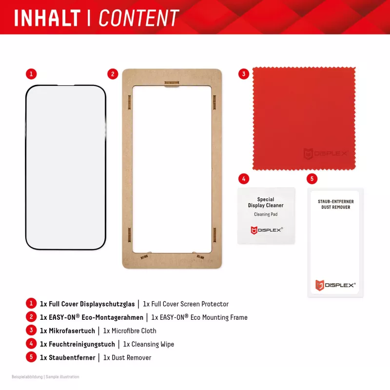 Displex Full Cover Screen Protector (10H) für Samsung Galaxy S24 Ultra, Eco-Montagerahmen, Full Cover