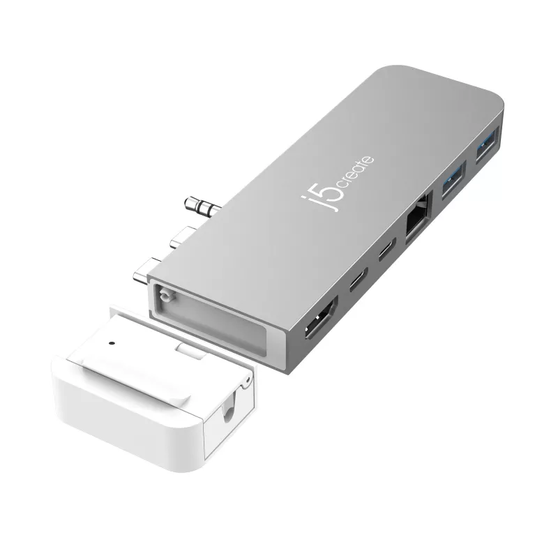 USB Hub j5create JCD395 4K60 Elite Pro Wired USB4 mit MagSafe Kit